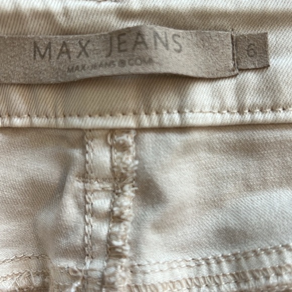 Max Jeans Skinny Cream Ivory Bone Jean Pants Size 6 - Picture 6 of 8